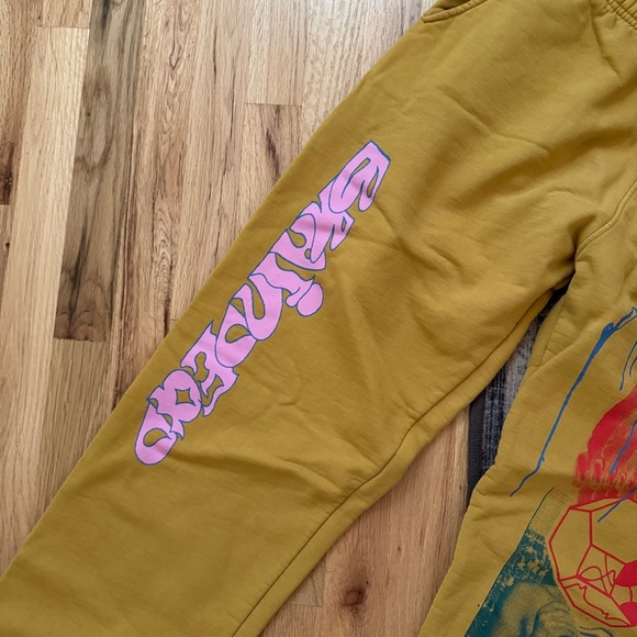 Brain Dead Men's Clean Love Yellow Graphic Sweatpants Medium - Picture 4 of 11